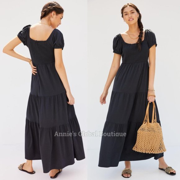 RARE NWT ANTHROPOLOGIE Smocked Tiered Maxi Dress. Size M - Picture 12 of 16